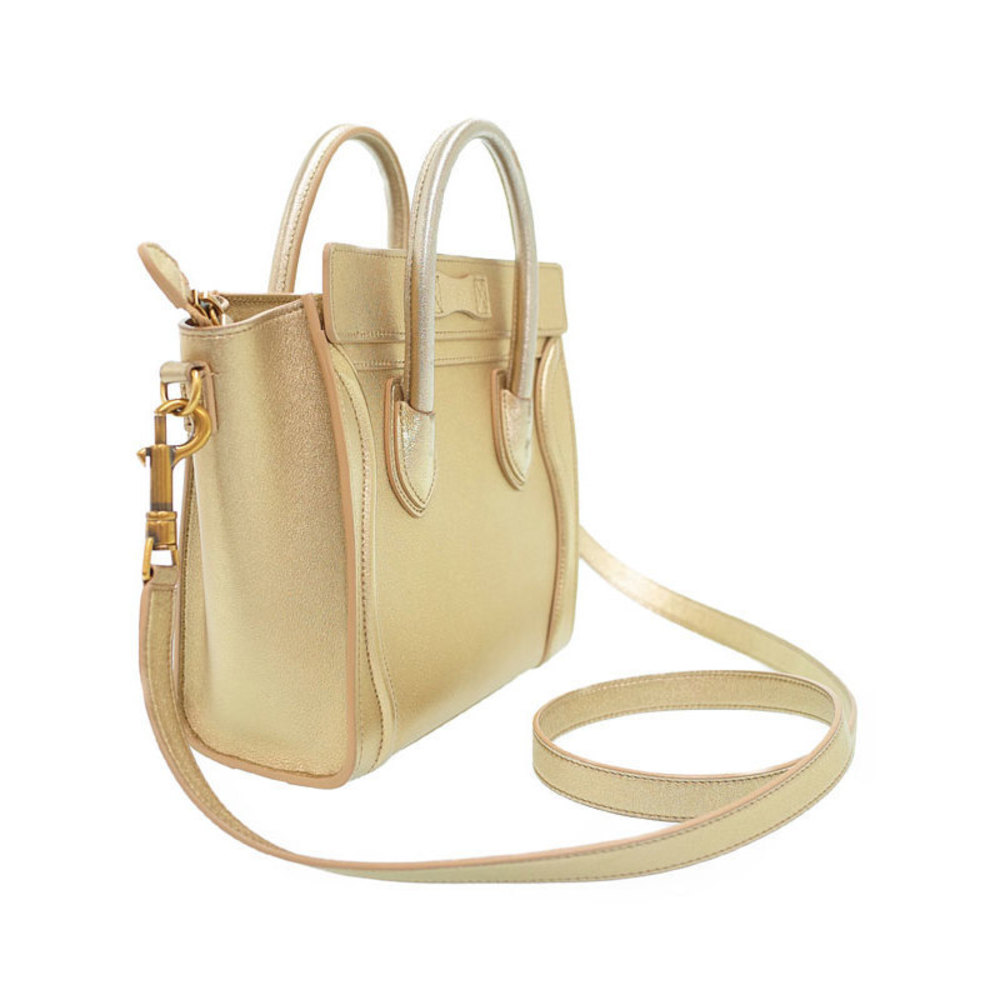 Celine Nano Bag 2way Gold Shopper